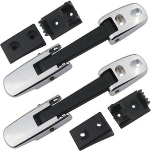 APPERFiT Mack Hood Latch Strap w/Catch Bracket Left Driver & Right Passenger Side Chrome Compatible with Mack Truck Granite Pinnacle Vision CH CHN CV CX CHU CXN CXU Hood Accessories Parts
