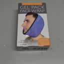 LotFancy Face Ice Pack Wrap for TMJ, Wisdom Teeth, with 4 Reusable Hot Cold Therapy Gel Packs, Pain Relief for Head, Oral and Facial Surgery, Dental Implants, Blue (Blue(one Size Fits Most))