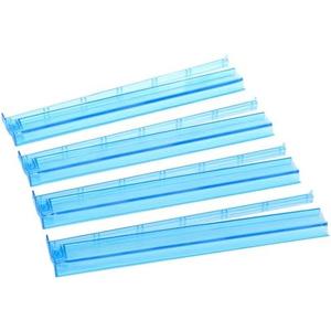 GUSTARIA Mahjong All-in-One Tile Rack & Pusher, Blue, Clear Acrylic Mahjong Rack and Pusher Combo, Modern American Majiang Tile Racks, Set of 4