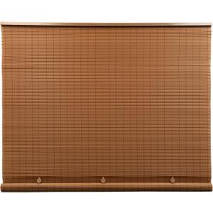 Radiance Cordless Outdoor Shades for Porch, Patio & Windows - Waterproof PVC Blinds for Indoor & Outdoor - Roll-Up Patio Privacy Screen for Diffuse Sunlight - Woodgrain - 36" W x 72" L - (3321236)