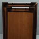 Set of 2 Modern Wooden Tray Square Wooden Serving Trays with Handle