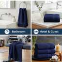 LANE LINEN Hand Towels for Bathroom Set, 6 Piece 100% Cotton Super Absorbent Bathroom Hand Towels Set, Ultra Soft Large Hand Towels, Premium Cotton Hotel Quality Towels - Multi Color