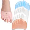 4 Pairs Silicone Toe Separator Metatarsal Pads Toe Separator Spacers Breathable Ball of Foot Cushions Gel ToeSeparator Spacers Ball of FootCushions Soft Foot Pain Relief for Men & Women