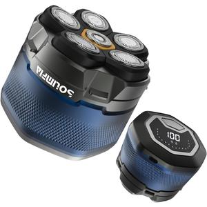 SOLIMPIA Upgraded Head Shaver for Bald Men，Magnetic Electric Razor Hair Trimmer for Men，Large Battery Capacity, Rechargeable LED Display， Waterproof Wet/Dry Head Shavers with Type-C Charge