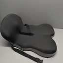 Ergonomic Seat Cushion with Adjustable Strap, Memory Foam Office Chair Seat Cushion with L-Shaped Design, Car Seat Cushion Fits for Truck Driver Semi Truck, Gaming Chair, Desk, Light&Dark Gray