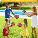 JoyCat Toss and Catch Ball Game for Kids, 4 Paddle Sticky Ball Set, Toddler Baseball Catch Toy, Outdoor Game for Beach, Yard&Camping, Family Sports Easter Basket Stuffer Gift for Boys Girls Ages 3-12