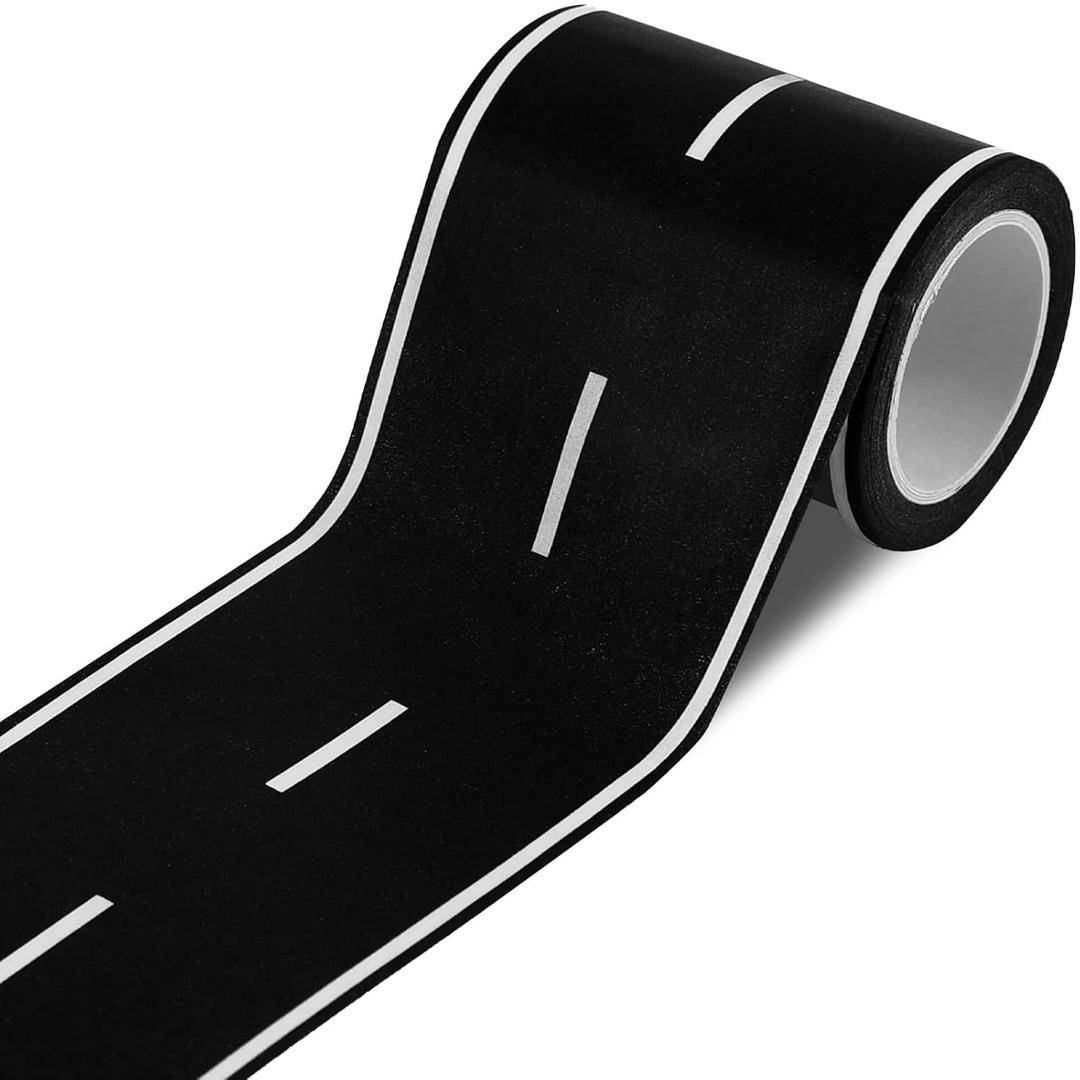 Roadway Tape - Black Road Track Tape for Kids Birthday Party Racing Party Decoration - 2.4 Inch Wide 33 FT Long