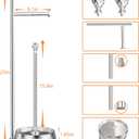 KASUNTO Toilet Paper Holder for Bathroom, Heavy Weighted Metal Free Standing Toilet Paper Holder Stand with Crystal Ball, Toilet Paper Roll Stand for Bathroom Accessories