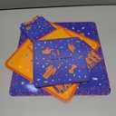 Haooryx Graduation Cupcake Stand Decoration - 3-Tier Orange Blue Graduate Cap Cupcake Tower with Tassel Cardboard Dessert Holder Kindergarten Primary High School College Graduation Party Table Decor