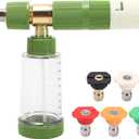Foam Cannon Pro for Pressure Washer with 5 Nozzle Tips, Adjustable Soap Foam Sprayer with 1/4" Quick Connector for Car Wash