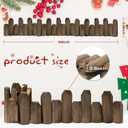 Christmas Tree Edging, Wooden Edgings for Christmas Tree gate, Edging Border Mini Christmas Tree Edging Barrier, Home Garden Christmas Tree Edging Edge, 5.9" H x 4ft L (2 Pack)