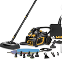 McCulloch Canister Steam Cleaner MC1375, 90 Minute Runtime, 20 Accessories: Jet Nozzle, Brushes, & More  Built for Home, Tile, Grout, Carpet, Furniture, & Personal Car Detailing