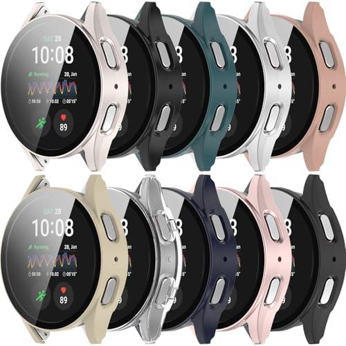 Intended for Samsung Galaxy Watch 7 40mm 44mm Case Built-in Screen Protector Hard PC Rugged Bumper Resistant Protective Face Cover for Galaxy Watch 7 (10PACKS, 40MM)