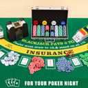 Aoriher Blackjack Casino Game Set, Include 300 Poker Chips, Casino Felt 1 Automatic Card Shuffler 6 Deck Dealer Shoe Discard Holder Tray Aluminum Case for Texas Holdem Blackjack Poker (Green)