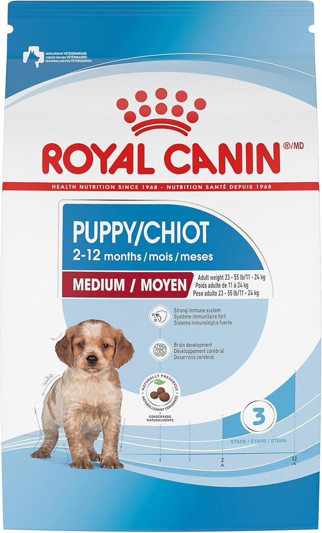Royal Canin Size Health Nutrition Medium Puppy Dry Dog Food, 30 lb bag (30 Pound (Pack of 1))