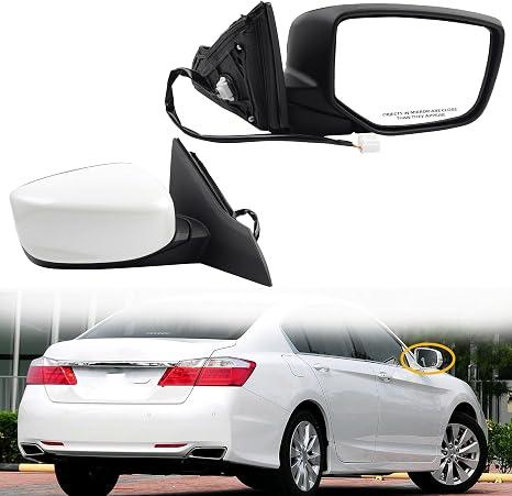 Dasbecan Right Mirror Compatible with 13-17 Honda Accord 3Pins HO1321272
With Power Adjustment And Manual Folding Replace# 76208T2FA11 White