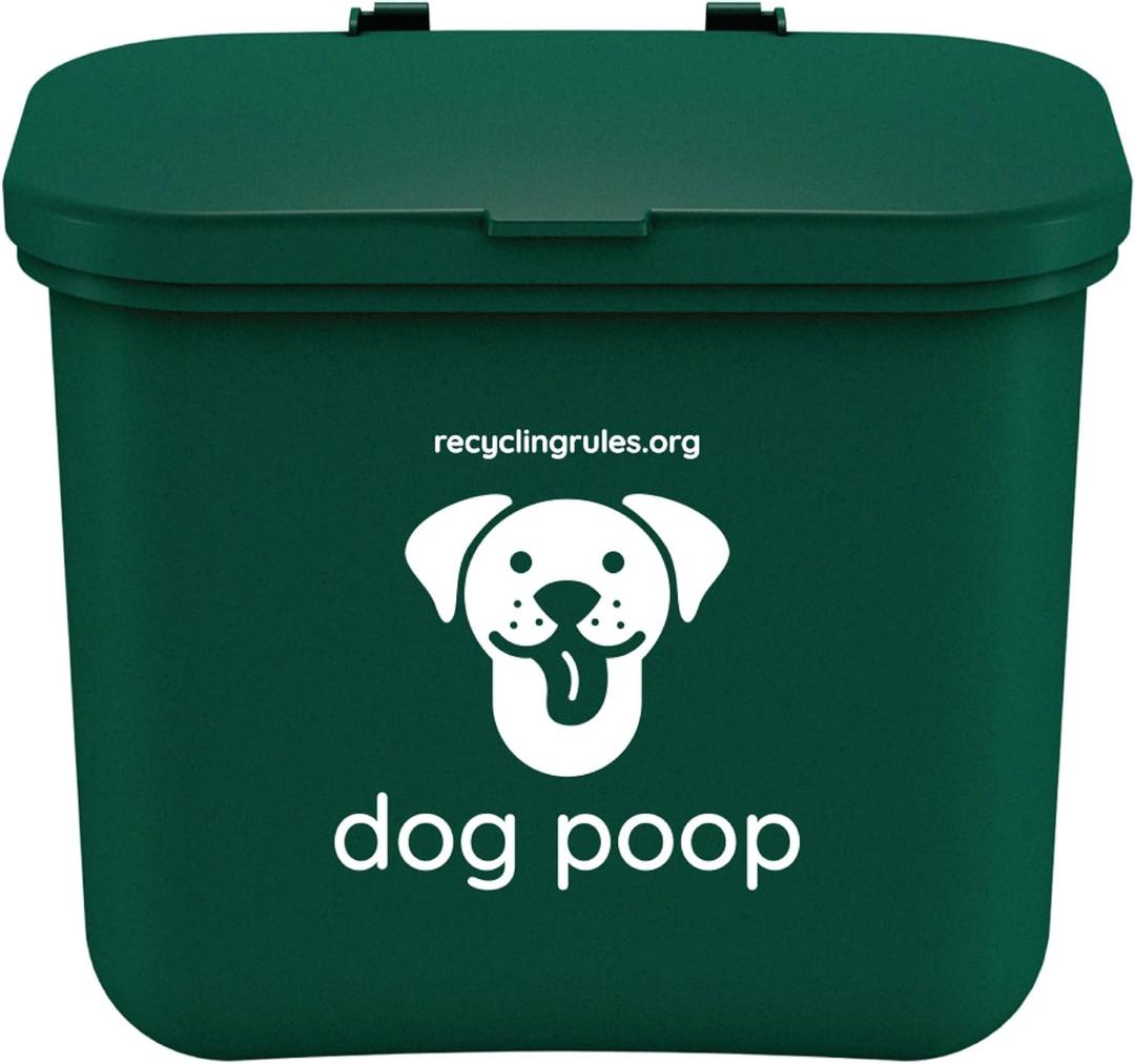 Small Hanging Wastebasket for Dog Poop in Green for Smaller Dogs (< 25 lbs.)