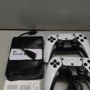 2.4G Wireless Game Controller Set, Dual Gamepad with USB Receiver, White and Black, Classic Game Console Support, 10 Simulator Compatible