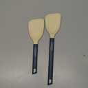 Silicone Small Spatula for Cooking Flexible Beveled Turner with Solid Inner Core and Heat Resistant Nylon Handle Ideal Spatula for Non-Stick Cookware (10 inches & 13 inches, Sky Blue)