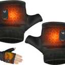 Heated Gloves for Women, Portable Heating Gloves with Digital Display, Heated Glove Fingerless for Women Man, Reusable Smart Thermostatic Heated Fingerless, for Outdoor Work, Cycling