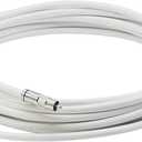 Digital Audio Coax - Coaxial Cable with RCA Connections, 75 Ohm - Low and High Frequency RG6 Coax - Subwoofer Cable - (S/PDIF) White, 35 Feet