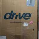 Drive Medical Two-Button Folding Walker w/ Wheels - Lightweight Rolling Mobility Support - Desk Arms - Adjustable Height - Dual Push-Button Operation - 5 Inch Front Wheels - Durable Aluminum - Silver