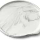 Oversized Spoon Rest, Ceramic Spoon Rest for Kitchen Counter Dishwasher Safe Marble Decor Spoon Holder for Kitchen, 7 Inches (Large)