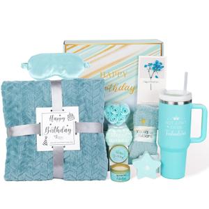 Birthday Gift Basket for Women Mom Sister Best Friend Her Wife Girlfriend Daughter Aunt Coworker Boss, Birthday Gifts for Women Friendship, Unique Bath Sets Self Care Relaxing Spa Gift Baskets
