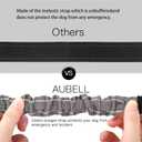 AUBELL Dog Seat Belt for Car,2 Pack Set 3-in-1 Adjustable Reflective Bungee Heavy Duty Dog Car Harness Tether with Clip Hook Latch & Buckle,Swivel Zinc Alloy Carabiner,Black+Grey