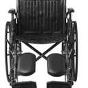 Medline K1 Basic Vinyl Wheelchair, 20" Wide Seat, Swing-Back Desk-Length Arms, Elevating Leg Rests - Comfortable, Durable & Reliable Mobility Aid