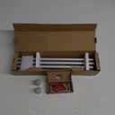 TONIAL Silver Curtain Rods 32 to 58 Inch(2.6 to 4.8 ft), Adjustable Splicing Window Curtains rod, 3/4 Drapery Rods for Windows 20 to 53 Inch, Decorative Single Rod with Modern Cap Finial