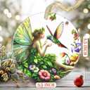 2 x Christmas Ornaments, 3.5 Inch Ceramic Fairy Hanging Ornament, Christmas Tree Ornaments, Gifts for Wife, Xmas Gifts, Unique Gift Idea, Perfect for Holiday Party, Tree, Window, Wall Decor