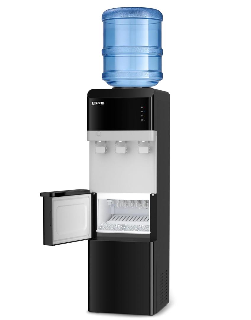 OSTBA Top Loading Water Dispenser with Ice Maker, 3 & 5 Gallon Water Cooler