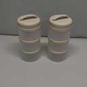 Termichy Stackable Formula Dispenser Portable Milk Powder Container, 2 Pack, Warm Grey