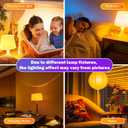 Amber Sleep Light Bulbs, Blue Light Blocking, A19 9W(60 Watt Equivalent) Dim Light Bulbs for Lamp, 1800K Warm Light Bulb, E26 for Healthy Sleep Bedroom Kids Room, 4.30X2.35X2.35 Inch, 2 Pack