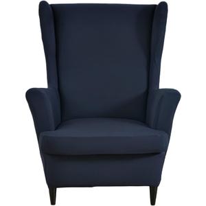 HZDHCLH Wingback Chair Slipcovers 2 Piece,Stretch Spandex Wingback Chair Covers for Living Room Armchair,Washalbe Sofa Slipovers (Navy Blue) (A1)