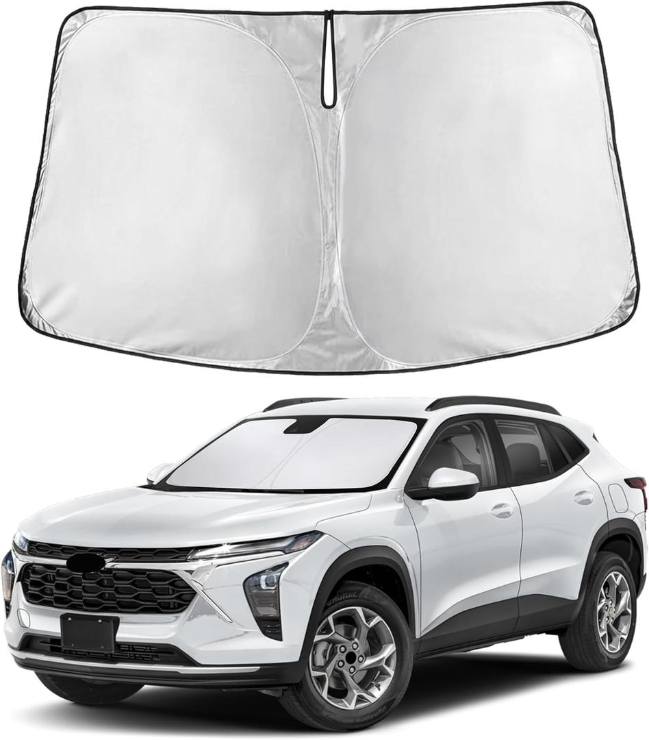 EcoNour Windshield Sunshade Compatible for Chevrolet Trax 2024 2025 2026, Sun Visor for Front Windshield & Window Sun Shade Cover, UV Heat Blocker & Protector, Car Accessories