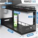 Under Sink Organizer Upgrade To Professional Rails,2-Tier Dual Pull Out Cabinet Storage,Height Adjustable Slide Out Drawers For Bathroom Kitchen,2 Pack-21"Dx12.8"-16.9"H,Black