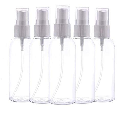 10 Pieces 30ml Refillable Fine Mist Spray Bottle Clear Plastic Bottles with Atomizer Pumps for Essential Oils, Alcohol, Samples, Aromatherapy