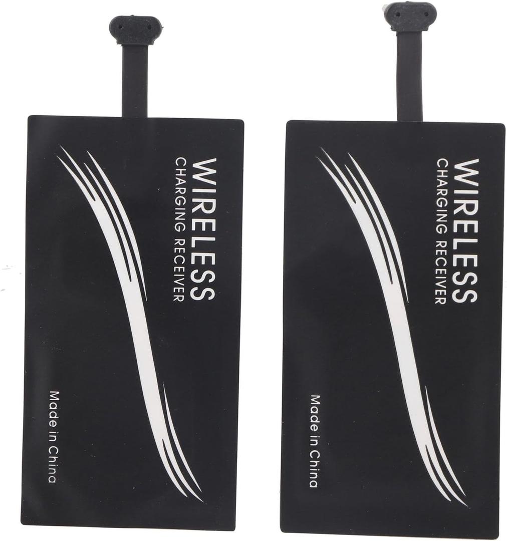 Wireless Charging Receiver, 2PCS Universal Type C Charger Adapter Self Adhesive USB C Qi Wireless Charger Receiver Chip for Cell Phones