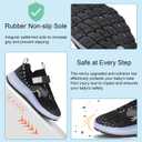 Toddler Sneakers Light Up Shoes for Boy Girl with Hook and Loop Comfortable Led Shoes Non-Slip Dinosaur Shark Shoes Little Kid (Black)