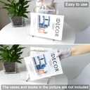 Acrylic Magazine Holder, Crystal Clear Acrylic Magazine Book Rack, Desktop File Organizer for Office Organization, Storage,Home Office Decoration,Reception