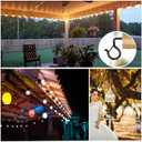 30 Pack Q Hanger Hooks with Safety Buckle, Windproof Screw Hooks for Hanging Outdoor String Lights, Ceiling Hooks for Plants, Christmas Lights & Patio Lights, Cups, 2.2 in