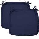 Sigmat Outdoor Seat Cushion Cover Water Repellent Square Chair Cushion Cover-Only Cover Navy 20"x20"x2"(3 Covers)