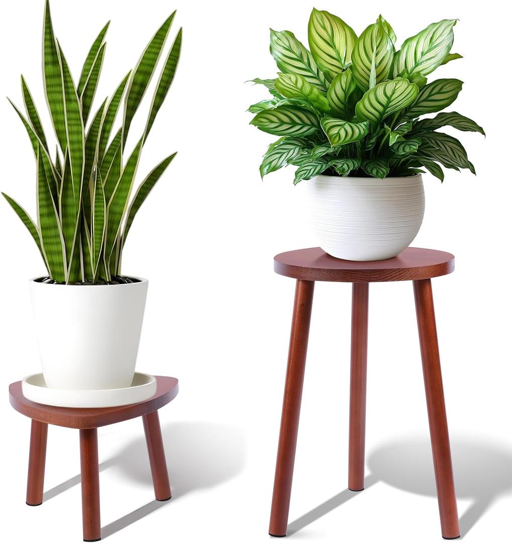 Eocogup Plant Stand Indoor,
2 Pack Single
Indoor,Planter Stand,Multi-purpose Plant Shelf for Living Room Balcony Garden Patio Office,Walnut