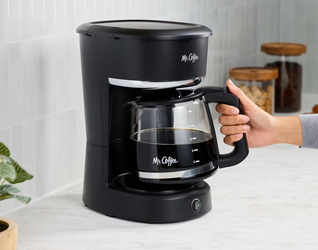 MR. COFFEE 12-Cup Programmable Coffeemaker, Brew Now or Later, Black