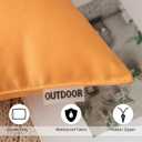MIULEE Pack of 2 Decorative Outdoor Waterproof Pillow Covers Garden Cushion Sham Throw Pillowcase Shell for Fall Patio Tent Couch 18x18 Inch Orange Yellow