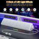 SOULION Computer Speakers, USB-Powered Bluetooth PC Soundbar with Dynamic RGB LED Lights, Surround Sound for Desktop, Laptop, Office, Work, Music & Gaming White (USB-C to USB Adapter Included)