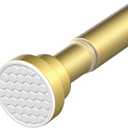 Tension Curtain Rod 30-64 Inch Gold Adjustable Curtain Rods No Drilling Expandable Pressure Spring Tension Curtain Rod 7/8" Spring Loaded Curtain Rods For Windows Bedroom Closet Doorway Door