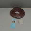 12ft Cord Cover Floor for Extension Cords, Self-Adhesive Floor Cable Cover to Protect Cables & Prevent Tripping, PVC Cord Hider Protector, Internal Wire Management Channel Diameter: 0.39", Brown (W1'' x L12')